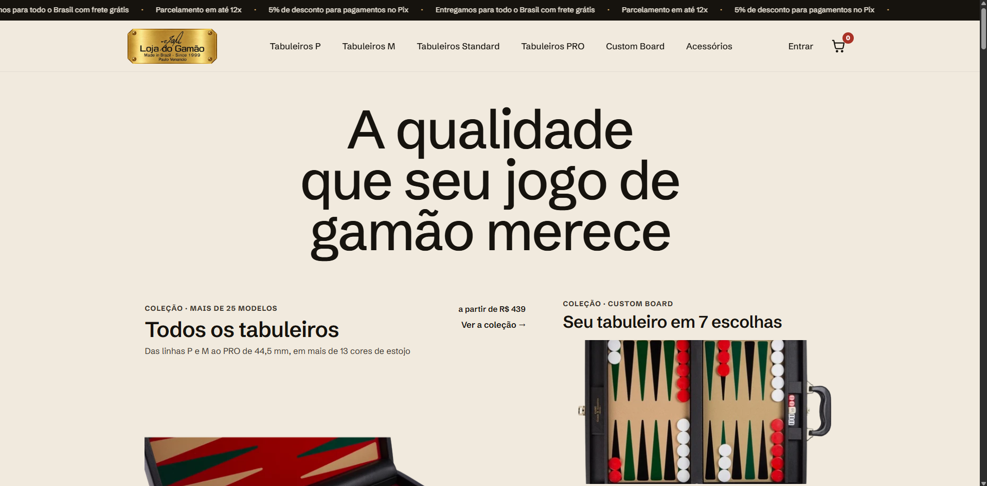 Preview de Loja do Gamão